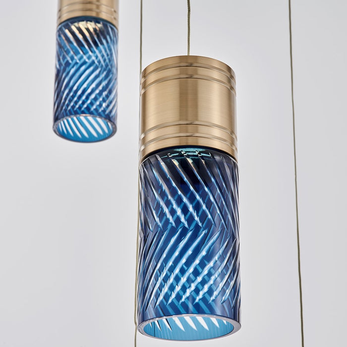 Kalco Lighting Kiriko 9 Light Chandelier, Winter Brass