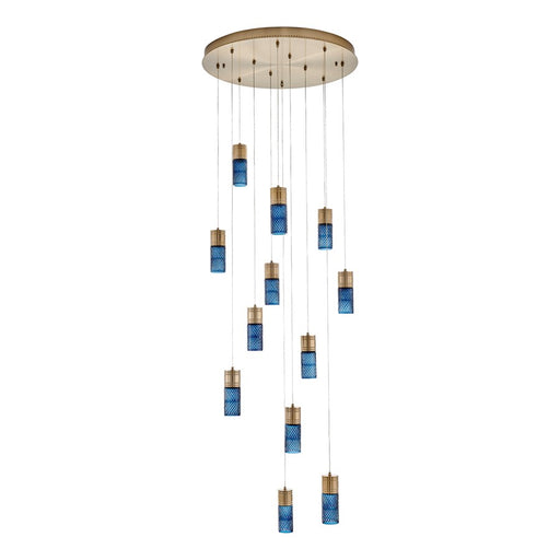 Kalco Lighting Kiriko 12 Light Chandelier, Winter Brass - 524952WB