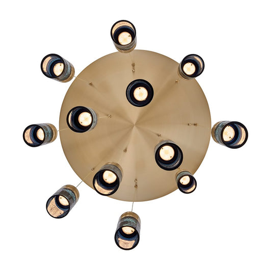 Kalco Lighting Kiriko 12 Light Chandelier, Winter Brass