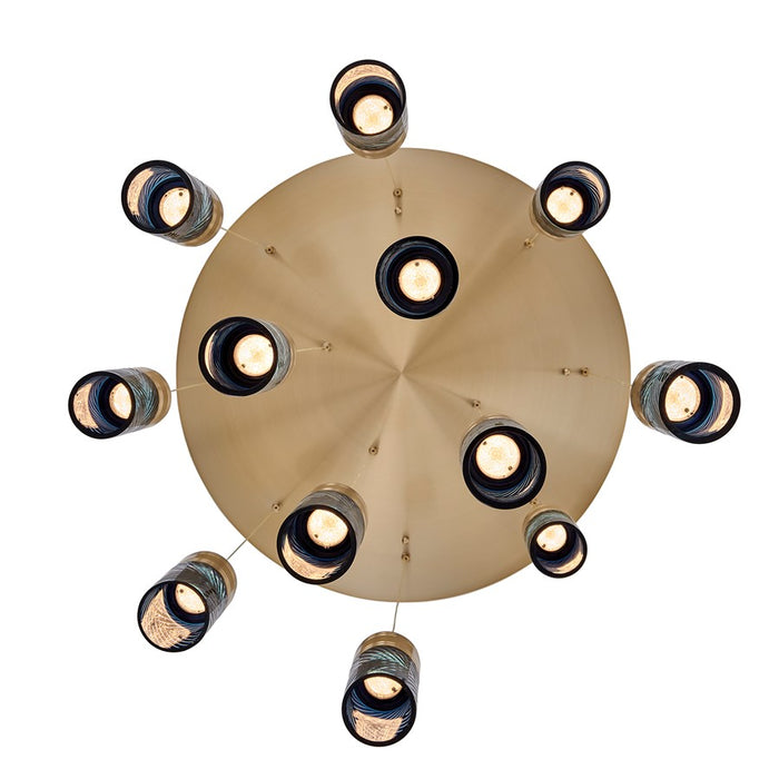 Kalco Lighting Kiriko 12 Light Chandelier, Winter Brass