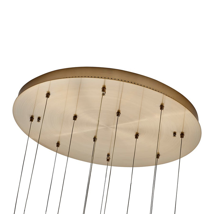 Kalco Lighting Kiriko 12 Light Chandelier, Winter Brass
