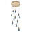 Kalco Lighting Kiriko 12 Light Chandelier, Winter Brass