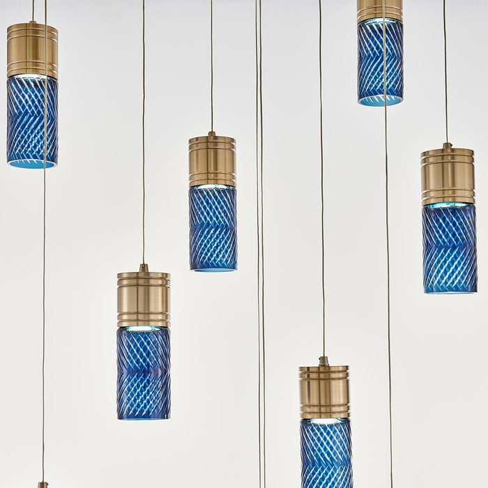 Kalco Lighting Kiriko 12 Light Chandelier, Winter Brass