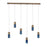 Kalco Lighting Kiriko 6 Light Linear Pendant, Winter Brass