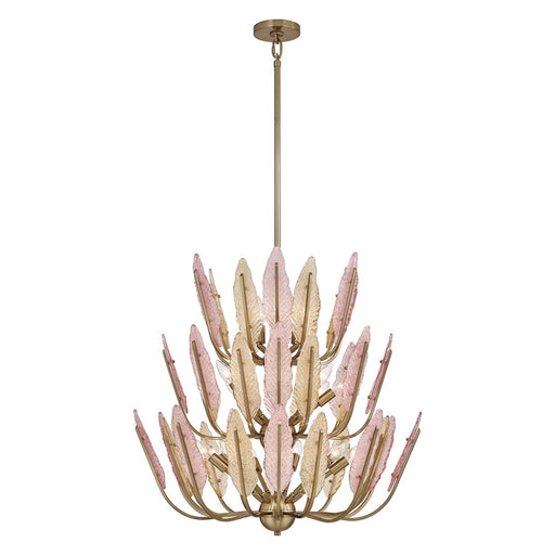 Kalco Lighting Autumna 22 Light Chandelier, Brushed Champagne Gold