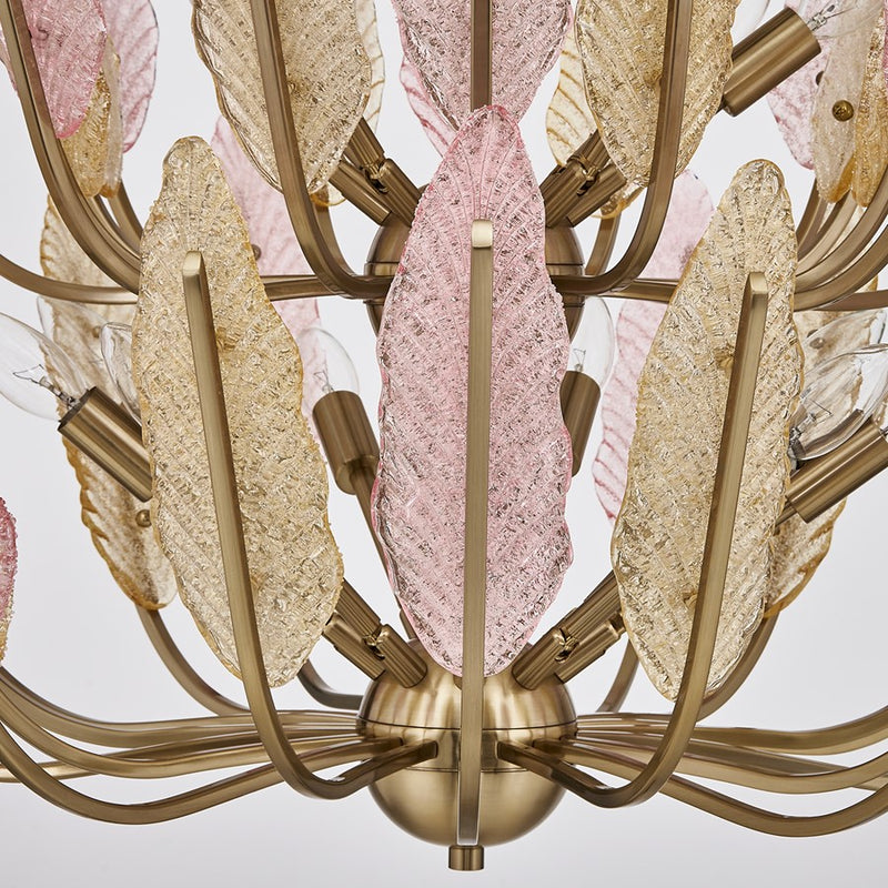 Kalco Lighting Autumna 22 Light Chandelier, Brushed Champagne Gold