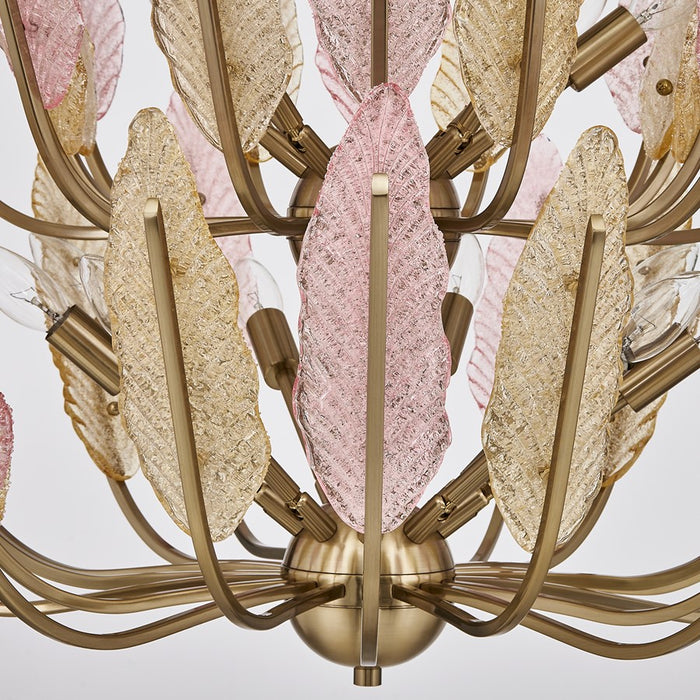Kalco Lighting Autumna 22 Light Chandelier, Brushed Champagne Gold