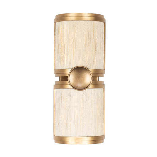 Kalco Lighting Button 2Lt Wall Sconce, Pearlized Brass Modern Gold - 526821PABMG