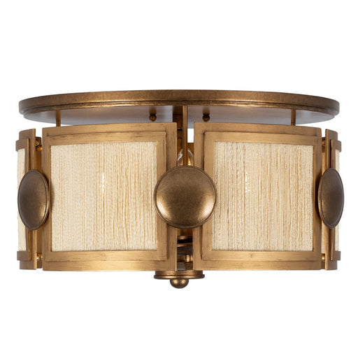 Kalco Lighting Button 3Lt Semi-Flush Mount, Brass/Modern Gold - 526845PABMG