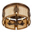 Kalco Lighting Button 3Lt Semi-Flush Mount, Brass/Modern Gold