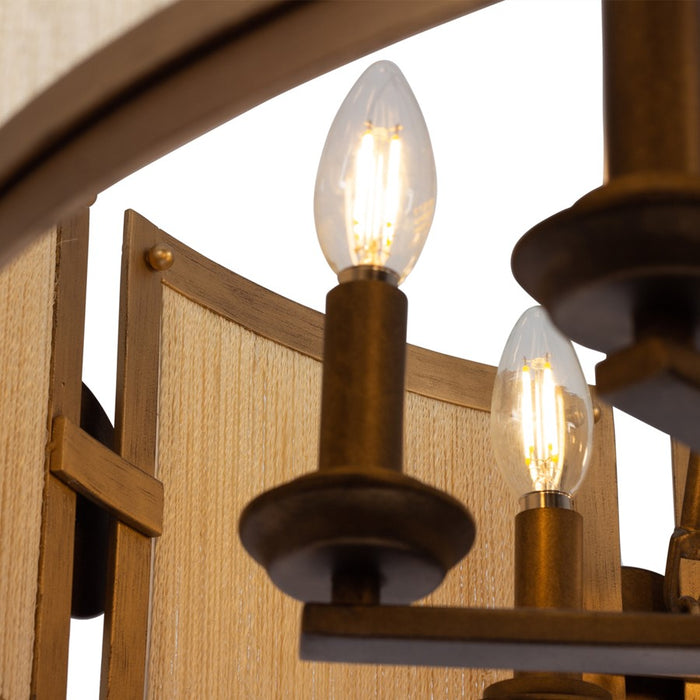 Kalco Lighting Button 8Lt Chandelier, Pearlized Brass/Modern Gold