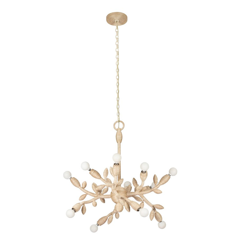 Kalco Lighting Branche 12 Light Chandelier, Warm Ivory