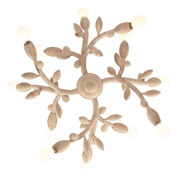 Kalco Lighting Branche 12 Light Chandelier, Warm Ivory