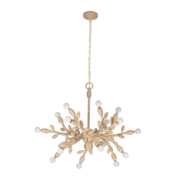 Kalco Lighting Branche 18 Light Chandelier, Warm Ivory