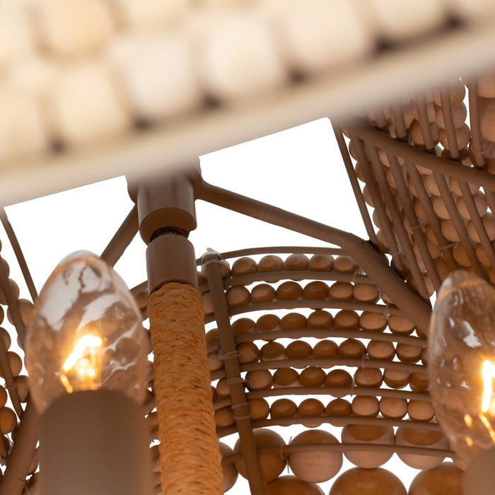 Kalco Lighting Coaxial 6 Light 14.5" Pendant, Jute