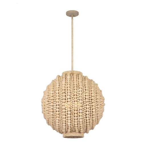 Kalco Lighting Coaxial 6 Light 27" Pendant, Jute