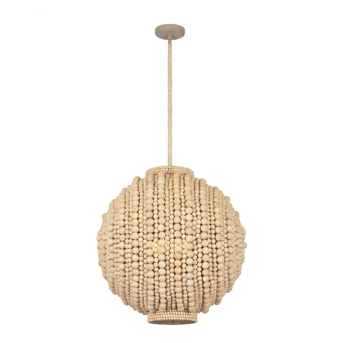 Kalco Lighting Coaxial 6 Light 27" Pendant, Jute