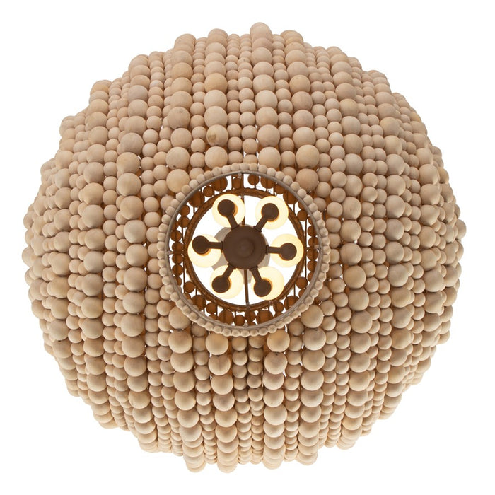 Kalco Lighting Coaxial 6 Light 27" Pendant, Jute