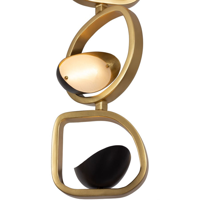 Kalco Lighting Onyx 3 Light Pendant, Brushed Gold/Satin Bronze