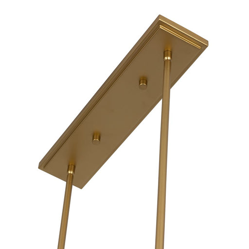 Kalco Lighting Onyx 6Lt Linear Pendant, Gold/Satin Bronze