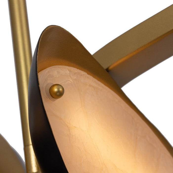 Kalco Lighting Onyx 6Lt Linear Pendant, Gold/Satin Bronze