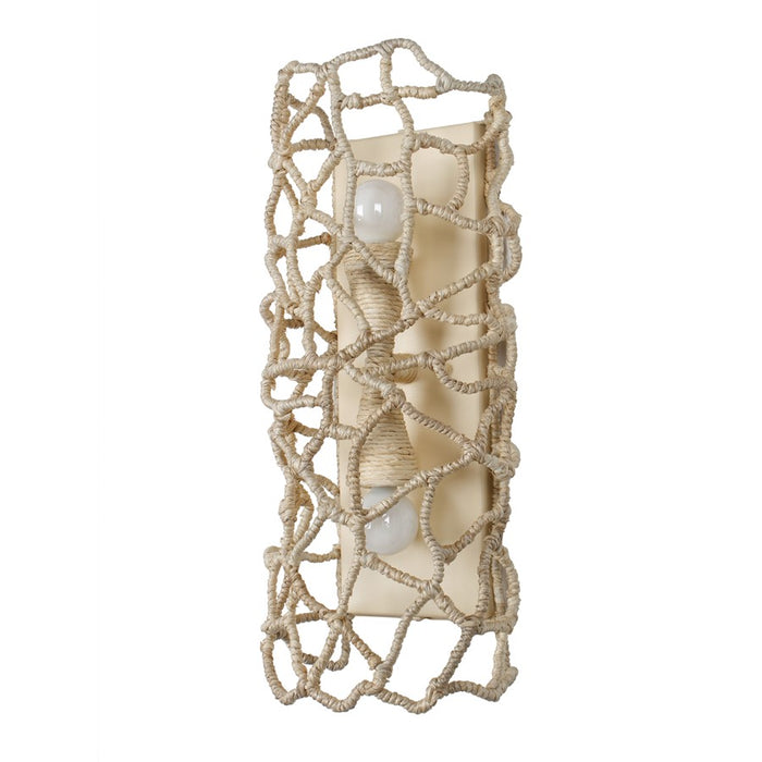 Kalco Lighting Reef 2 Light Wall Sconce, Warm Ivory