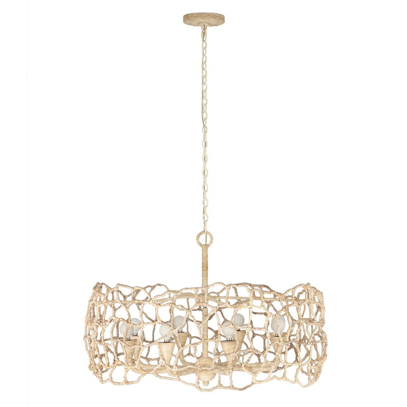 Kalco Lighting Reef 8 Light Chandelier, Warm Ivory - 527355WIV