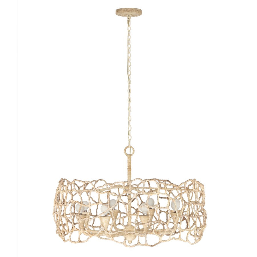 Kalco Lighting Reef 8 Light Chandelier, Warm Ivory - 527355WIV