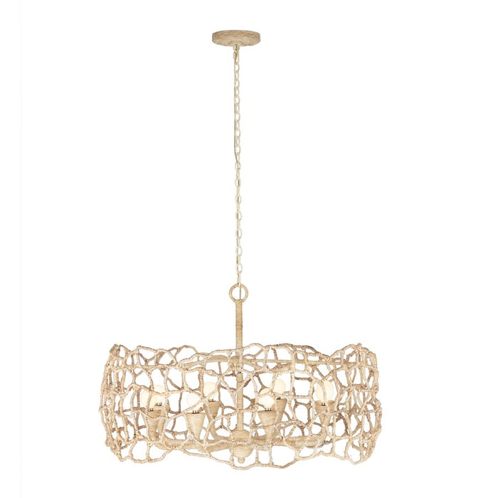 Kalco Lighting Reef 8 Light Chandelier, Warm Ivory