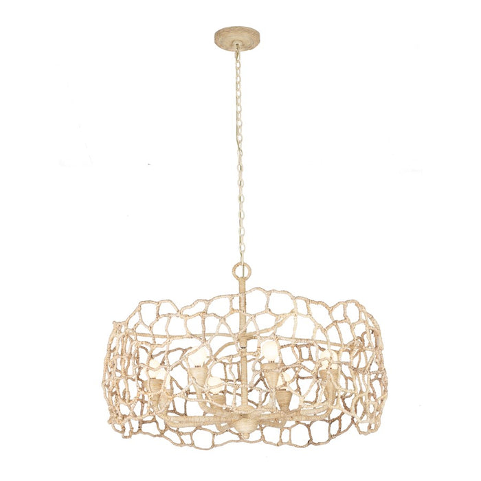 Kalco Lighting Reef 8 Light Chandelier, Warm Ivory