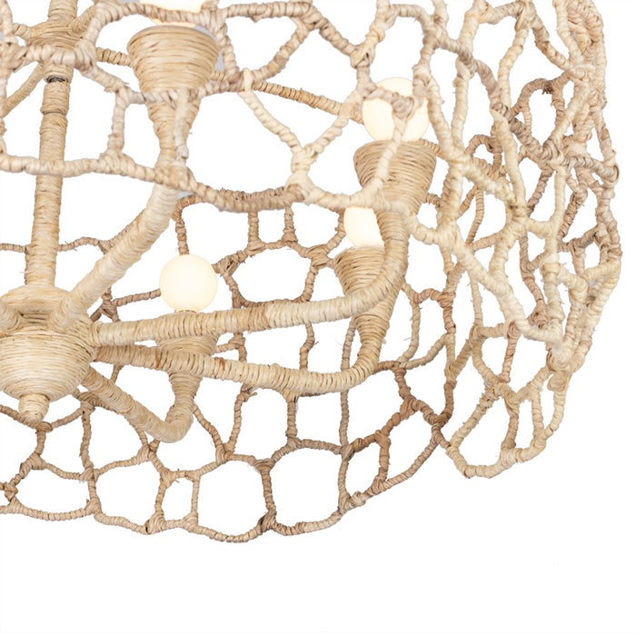 Kalco Lighting Reef 8 Light Chandelier, Warm Ivory