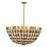 Kalco Lighting Amor 8 Light Chandelier, Oxidized Gold Leaf And White - 527455OLW