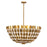 Kalco Lighting Amor 8 Light Chandelier, Oxidized Gold Leaf And White