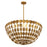 Kalco Lighting Amor 8 Light Chandelier, Oxidized Gold Leaf And White