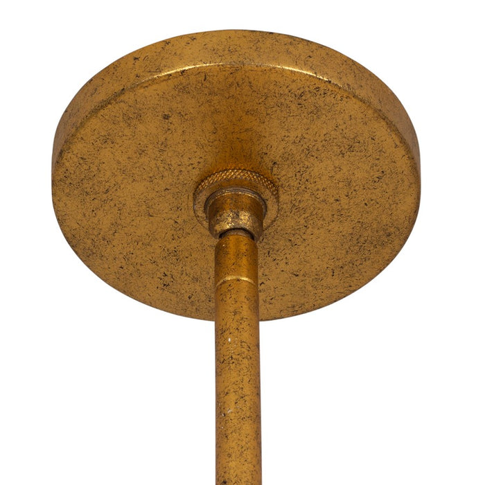 Kalco Lighting Amor 8 Light Chandelier, Oxidized Gold Leaf And White