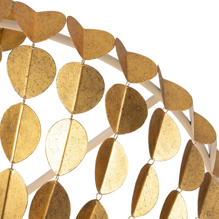 Kalco Lighting Amor 8 Light Chandelier, Oxidized Gold Leaf And White