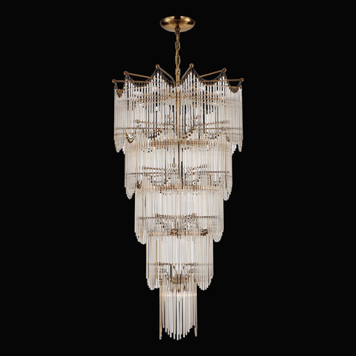 Kalco Lighting Adorn 40 Light Chandelier, Vintage Brass - 527751VGB