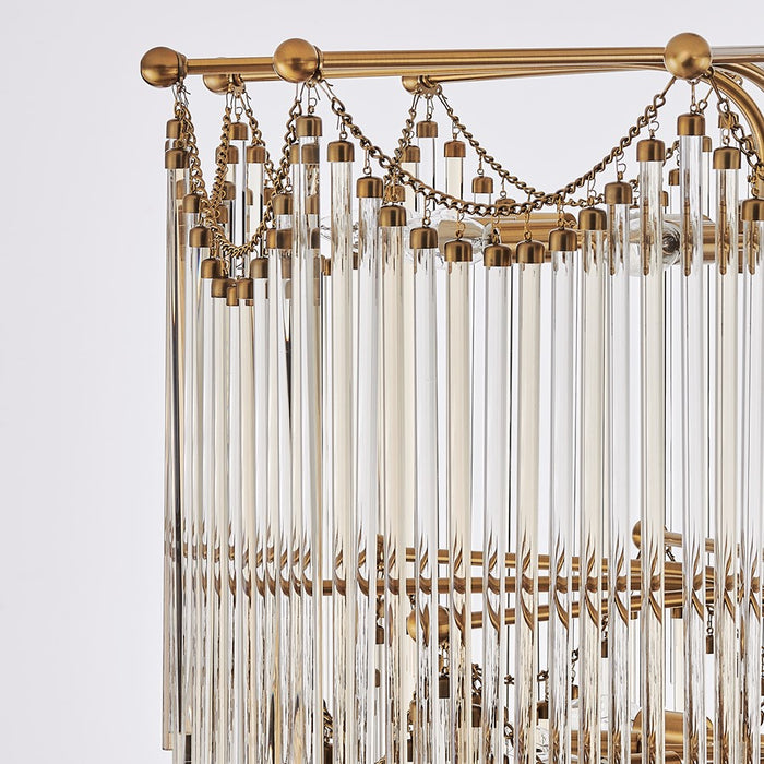 Kalco Lighting Adorn 40 Light Chandelier, Vintage Brass