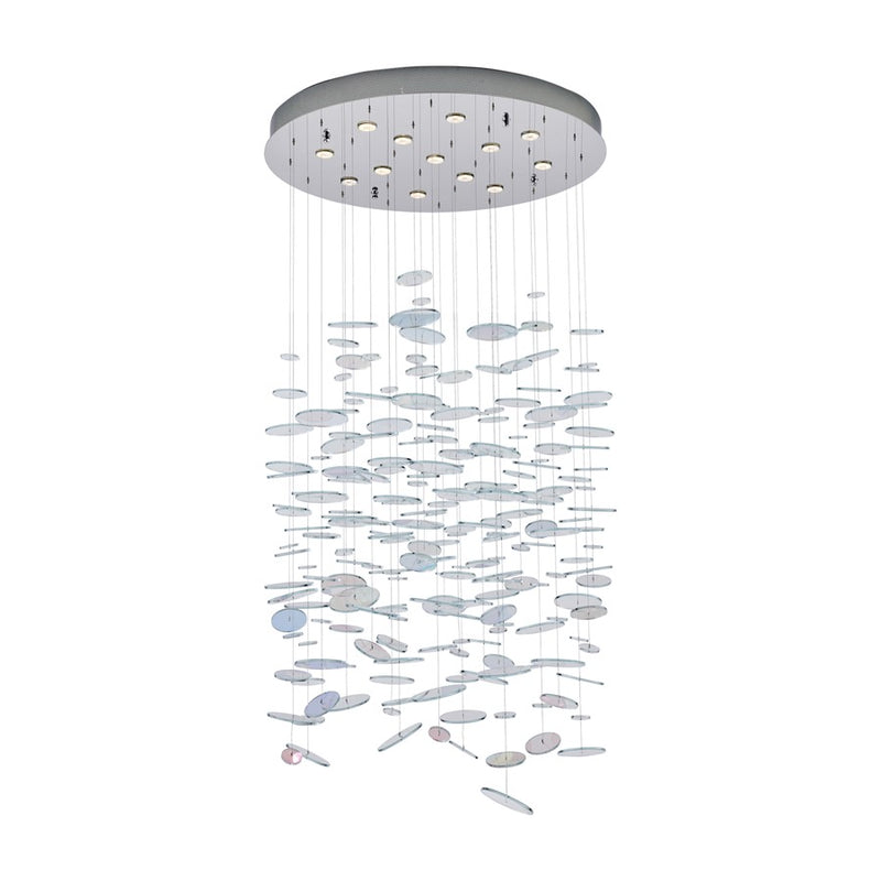 Kalco Lighting Spettro 13 Light Chandelier, Polished Chrome