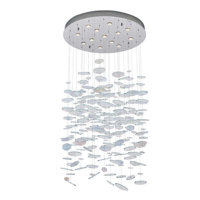 Kalco Lighting Spettro 13 Light Chandelier, Polished Chrome