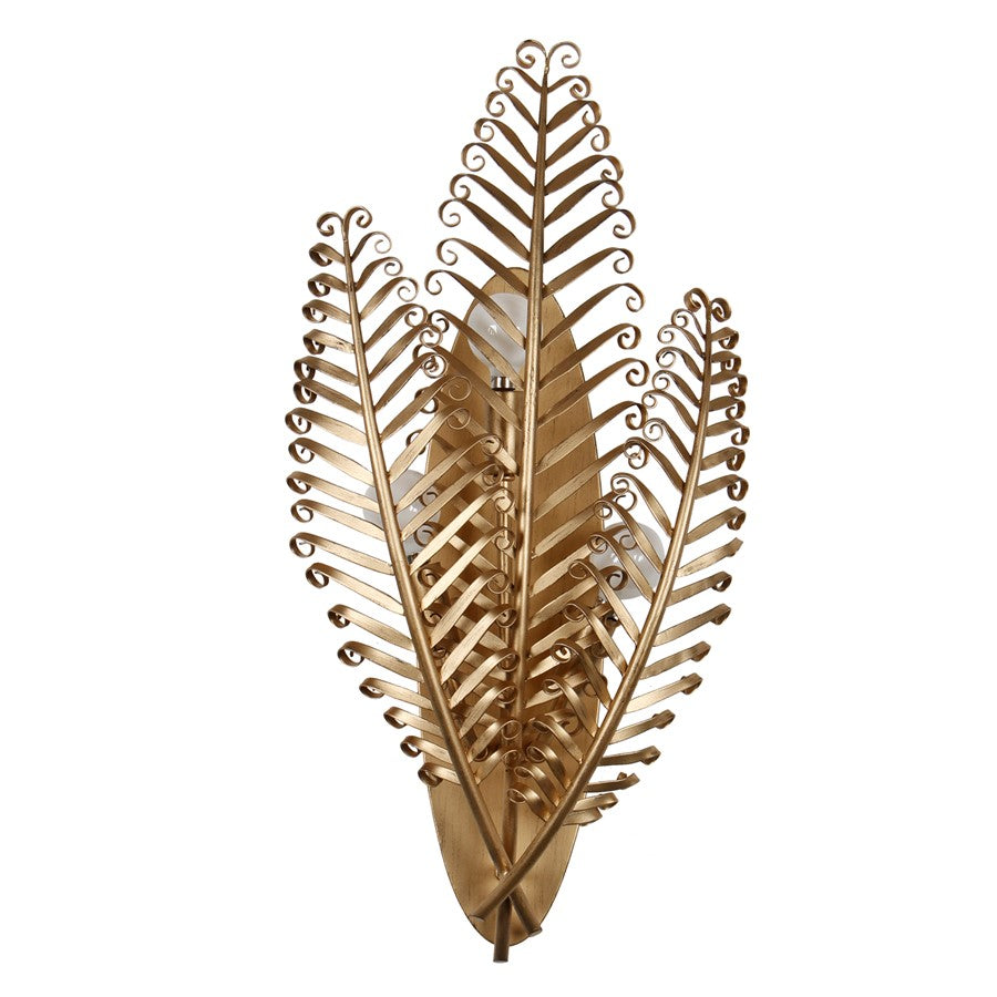 Kalco Lighting Fern 3 Light Wall Sconce, Modern Gold - 528221MG