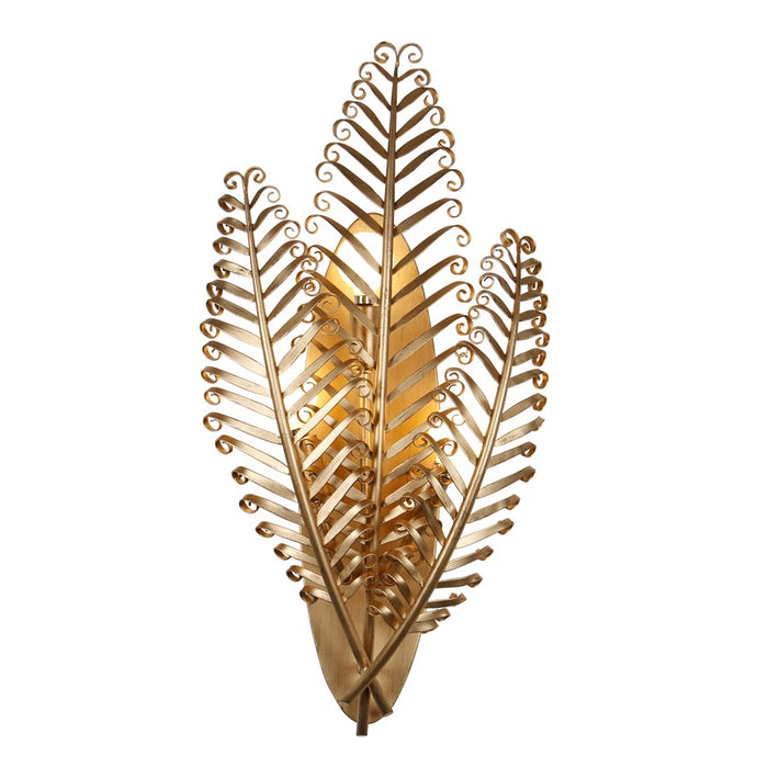 Kalco Lighting Fern 3 Light Wall Sconce, Modern Gold