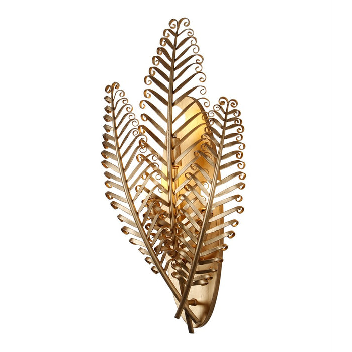 Kalco Lighting Fern 3 Light Wall Sconce, Modern Gold