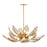 Kalco Lighting Fern 14 Light Chandelier, Modern Gold