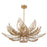 Kalco Lighting Fern 14 Light Chandelier, Modern Gold