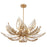Kalco Lighting Fern 14 Light Chandelier, Modern Gold