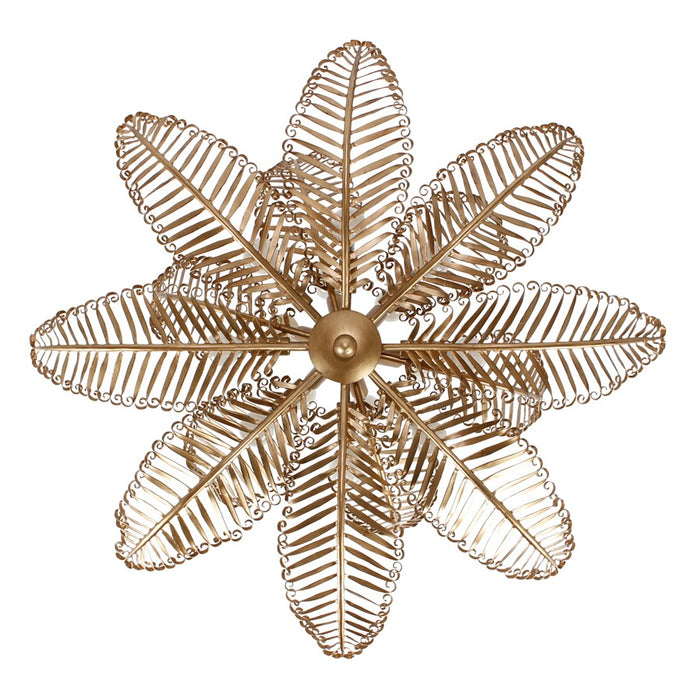 Kalco Lighting Fern 14 Light Chandelier, Modern Gold