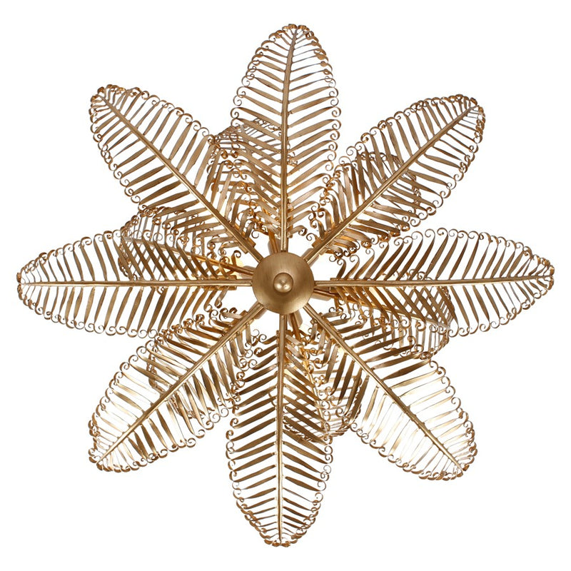 Kalco Lighting Fern 14 Light Chandelier, Modern Gold