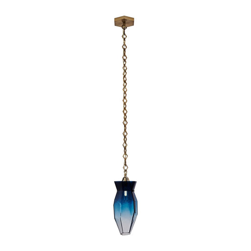 Kalco Lighting Bolsa 1 Light 6.5" Pendant, Winter Brass - 528311WB
