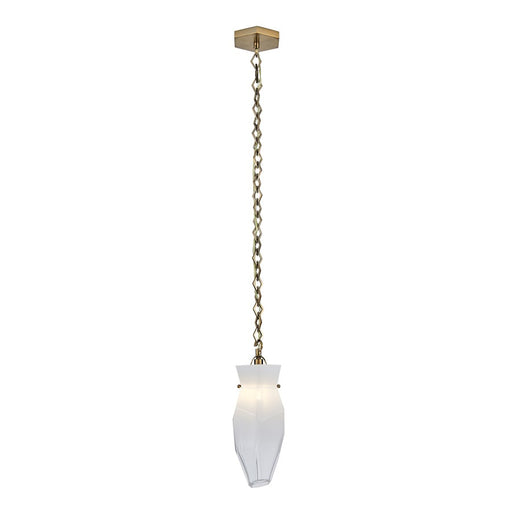 Kalco Lighting Bolsa 1 Light 16" Pendant, Winter Brass - 528311WBWT